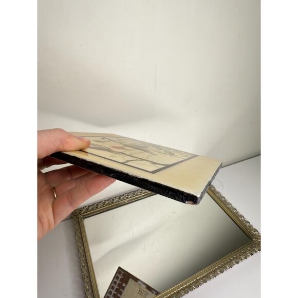 Vintage John James Audubon Savannah Sparrow Birds Wall Hanging Tile - Picture 8 of 10